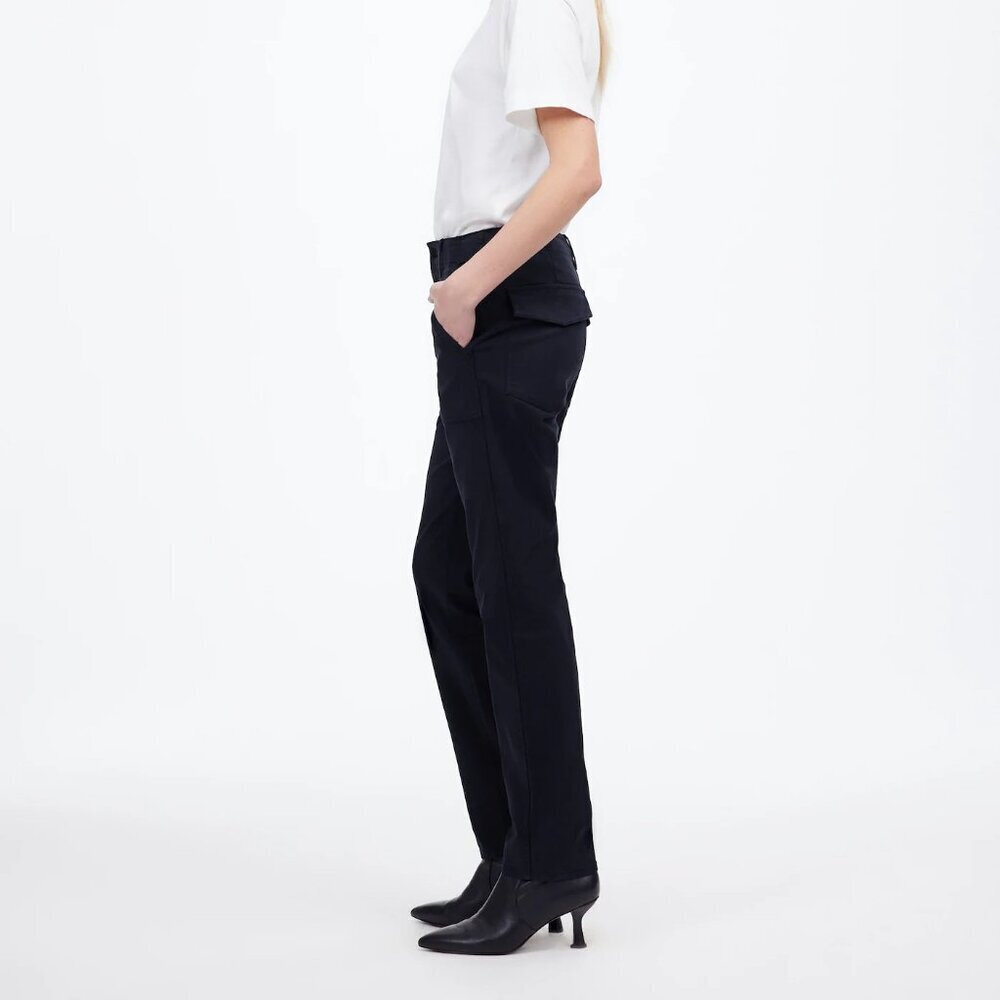 Madewell Slim Straight Utility Pants Garment Dye Deep Indigo Size 29 NWT - Picture 2 of 11